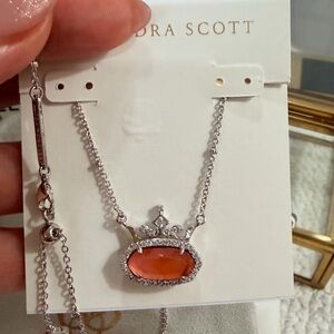 Disney|Kendra Scott Elisa Princess Silver Short Pendant - NIB/Dust Bag positive